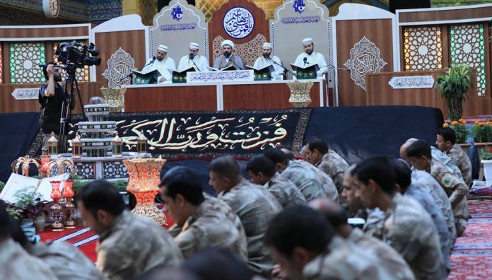 أبطال القوات الأمنية يشاركون في الختمة القرآنية الرمضانية المرتلة