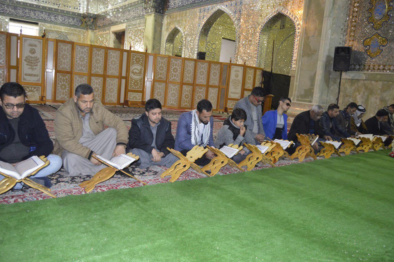 معهد القرآن الكريم فرع الهندية يقيم محفلاً قرآنياً في رحاب الإمامين العسكريين (عليهما السلام)
