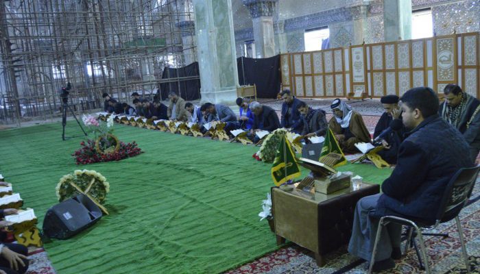 معهد القرآن الكريم فرع الهندية يقيم محفلاً قرآنياً في رحاب الإمامين العسكريين (عليهما السلام)