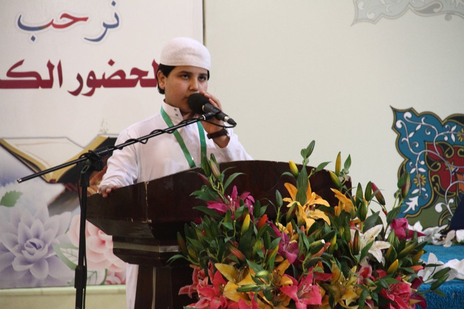  طلبة مشروع أمير القرّاء يشاركون في المحفل القرآني الأسبوعي لدار القرآن الكريم في العتبة العلوية المقدسة.