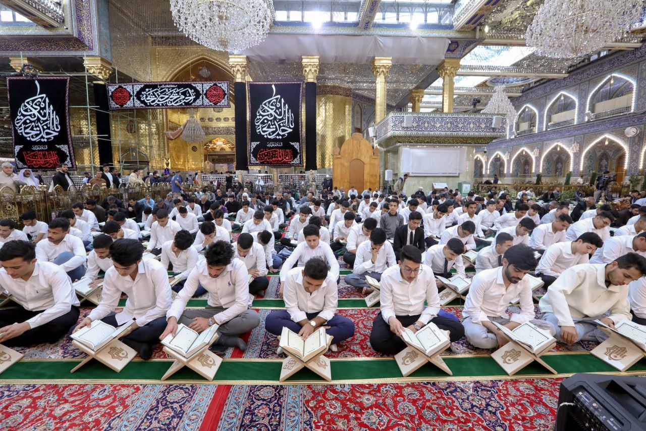 المَجمَع العلميّ يشرك عدد من طلبة مدارس كربلاء بحضور الختمة القرآنية المركزية