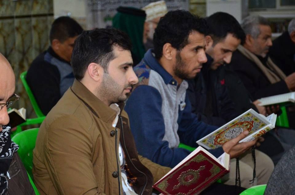 جانب من الدورة القرآنية بالطريقة العراقية التي يقيمها معهد القرآن الكريم / فرع بغداد التابع للعتبة العباسية المقدسة.