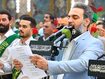 خدمة العتبة العباسية المقدسة يقدمون التهاني بذكرى ولادة السيدة زينب (عليها السلام)