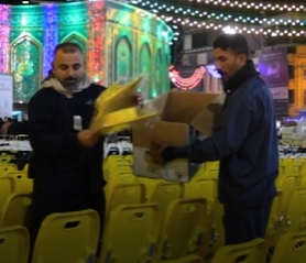 ⭕️ العتبة العباسية المقدسة تهيئ موقع جلوس المشاركات في حفل تخرج بنات الكفيل العاشر في باب قبلة مرقد أبي الفضل العباس (عليه السلام)