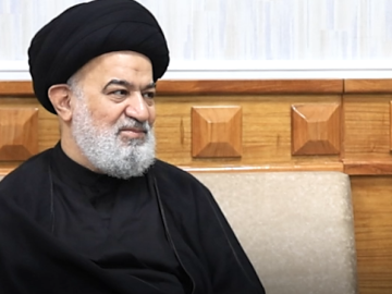 سماحة العلّامة السيد الصافي يستقبل مسؤول الحجّ والعمرة الإيراني في مجمّع أبي الفضل العباس (عليه السلام)