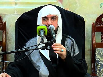 مجلس عزاء بذكرى استشهاد الامام الباقر (عليه السلام) يرتقي المنبر فضيلة الشيخ عادل الاشكناني في تشريفات العتبة المقدسة