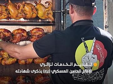 موكب فرقة العباس (عليه السلام) يقدّم خدماته لزائري الإمام الحسن العسكري (عليه السلام) في سامراء بذكرى شهادته