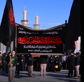 موكب خدمة العتبتين المقدستين الحسينية والعباسية يحيي ذكرى شهادة الإمام موسى الكاظم (عليه السلام)