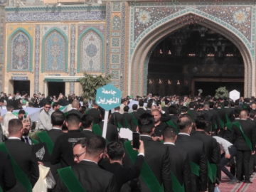 مسيرة طلابية كبرى لطلبة 64 جامعة عراقية من المشاركين بالحفل المركزي