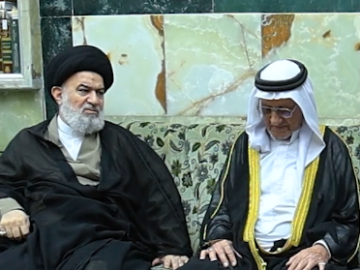 سماحة السيد الصافي يستقبل وفدًا من خدمة مرقد السيد محمد بن الإمام علي الهادي (عليهما السلام) وأهالي قضاء بلد
