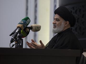 كلمة سماحة السيد احمد الصافي (دام عزه)  في المشروع التبليغي السنوي الثاني عشر المقام في حوزة العلمية في النجف الاشرف