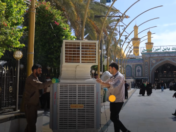 قسمُ بين الحرمَينِ الشريفَينِ: وفّرنا نحو مليون و500 ألف لترٍ من المياه عبر منظومة الرذاذ لتلطيف الأجواء خلال الأيّام العشرة الأولى من شهر المحرّم