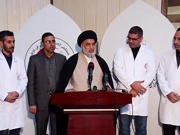 مؤتمر صحفي لوكيل المرجعيّة الدينيّة العُليا سماحة السيد أحمد الصافي(دام عزّه) والفريق الطبي،  تناول تفاصيل العمليّة الجراحية التي أجريت  للمرجع الدينيّ الأعلى آية الله العظمى سماحة السيّد علي الحسينيّ السيستانيّ(دام ظلّه الوارف).
