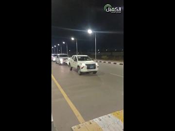 جانب من عمليات نقل جرحى حادث السير في سوريا