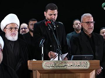 مراسم تبديل الراية لقبة الإمام الحسين وأخيه أبي الفضل (عليهما السلام) بحلول شهر محرم الحرام